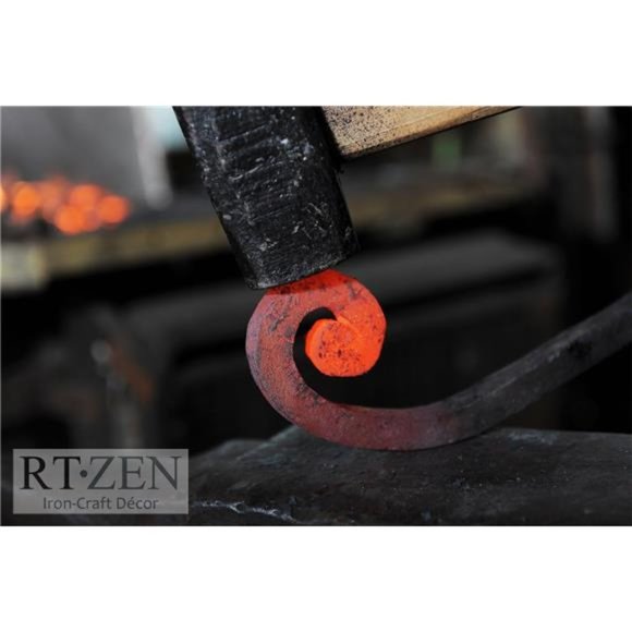 Farmhouse Small Key Holder for Wall - Handcrafted Swirl Decorative 5 Key Hooks - Picture 7 of 7